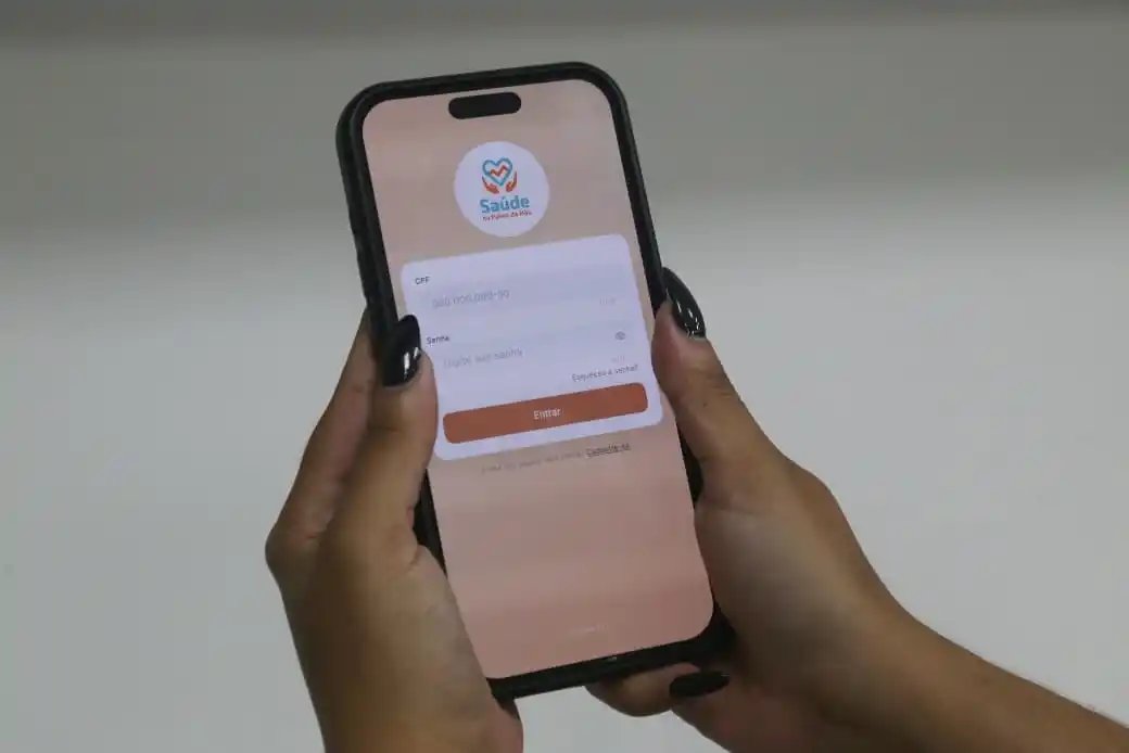 Tela do aplicativo no celular